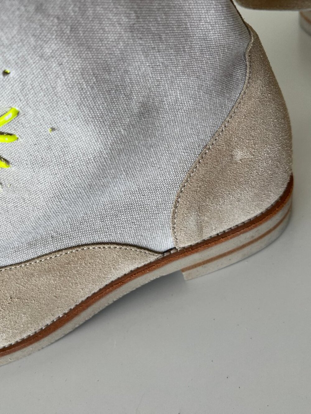 MM6 Maison Margiela Canvas & Suede Lace-Up Ankle Boots Size 39 – Unworn - Picture 8 of 12